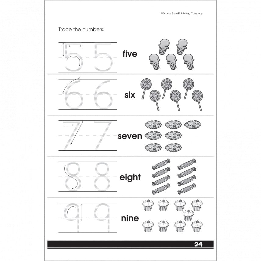 School Zone Get Ready For Kindergarten Grades P-K Workbook image 2