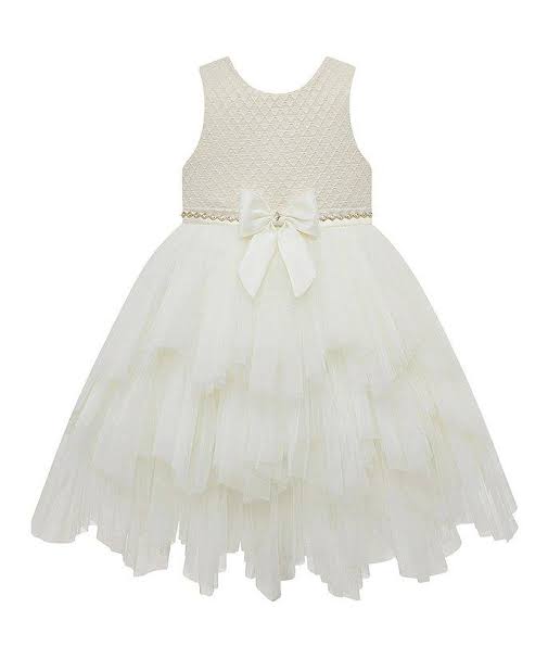 American Princess - Gold and White Tiered Dress image 0