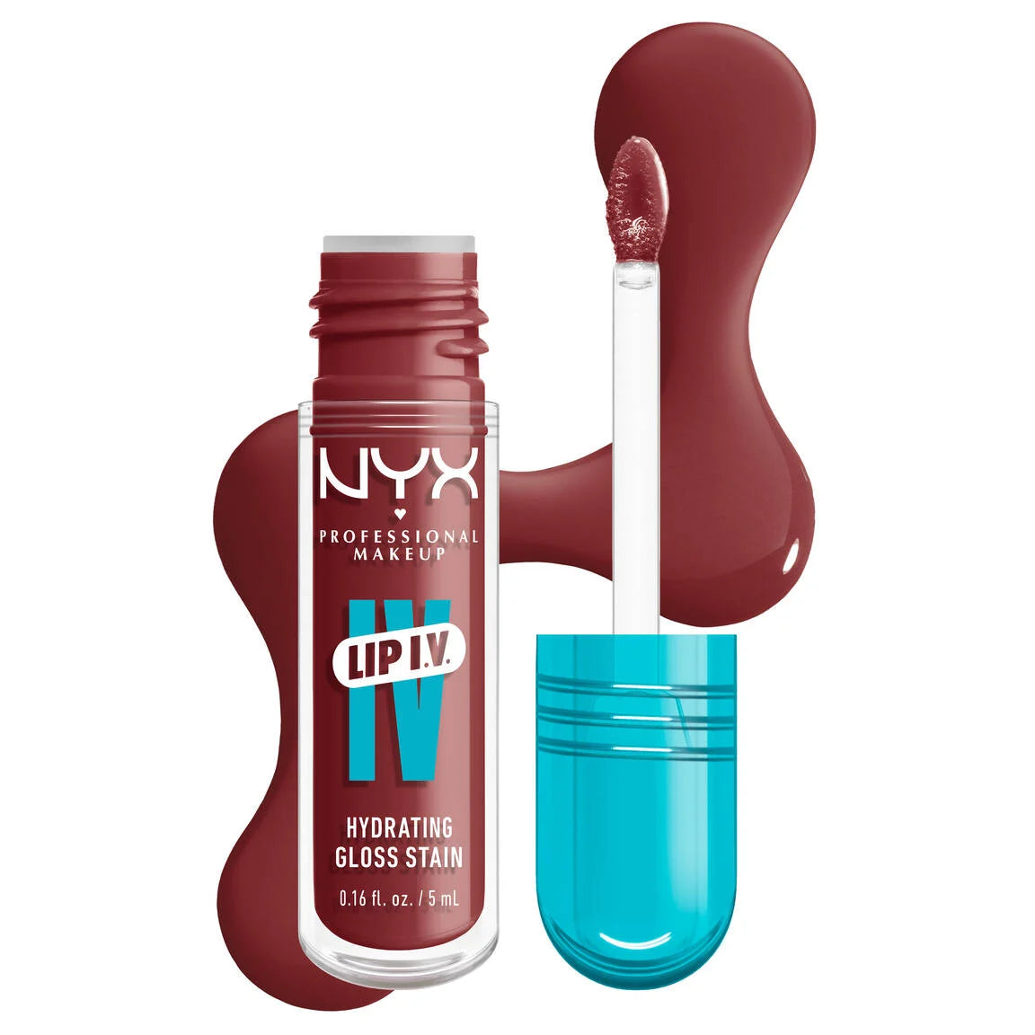 NYX Professional  - Lip I.V. Hydrating Lip Gloss Stain - Drippin' In Rose image