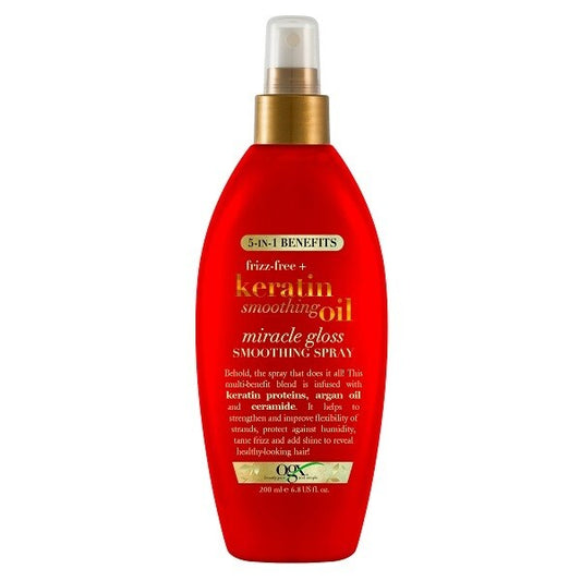 OGX Frizz-Free + Keratin Smoothing Oil Spray image 0
