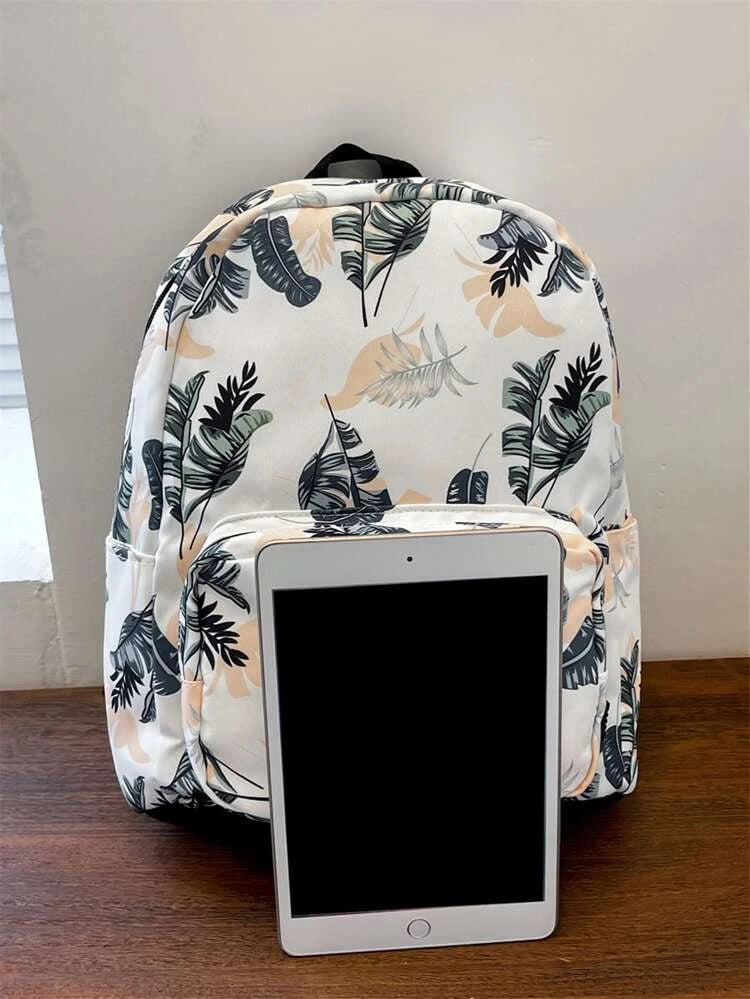 Shein - Leaf Graphic Classic Backpack image 1