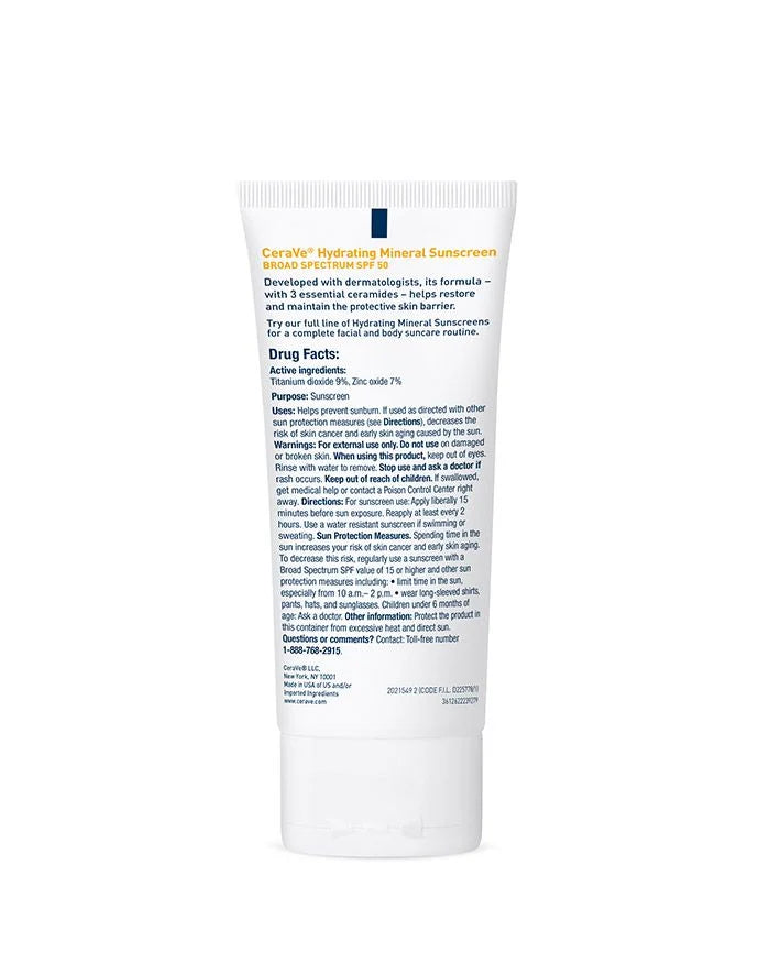 CeraVe - Hydrating Mineral Sunscreen - SPF50 - Face image 2