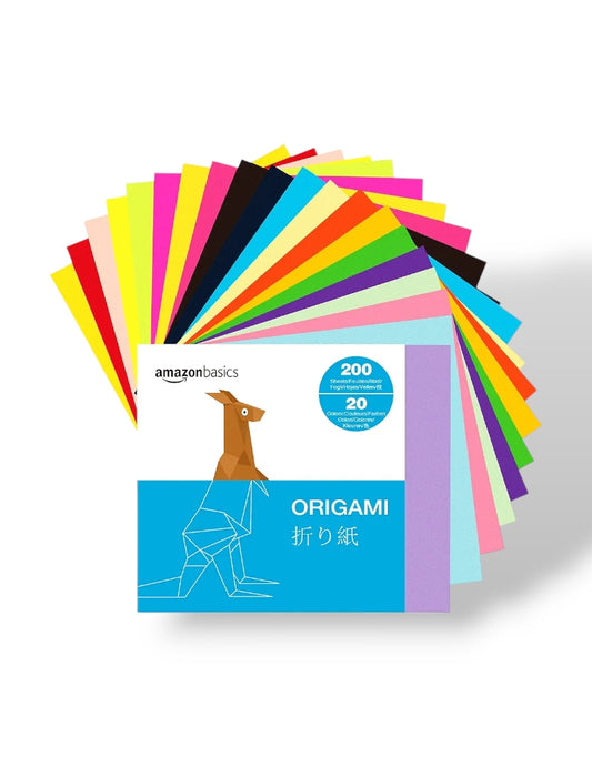 AmazonBasics Origami Paper, Assorted Colors, 200 Sheets image 0
