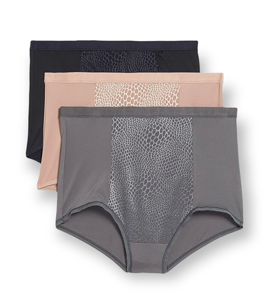 Warner's Blissful Benefits Women's Comfort Microfiber Briefs 3 Pack image 0