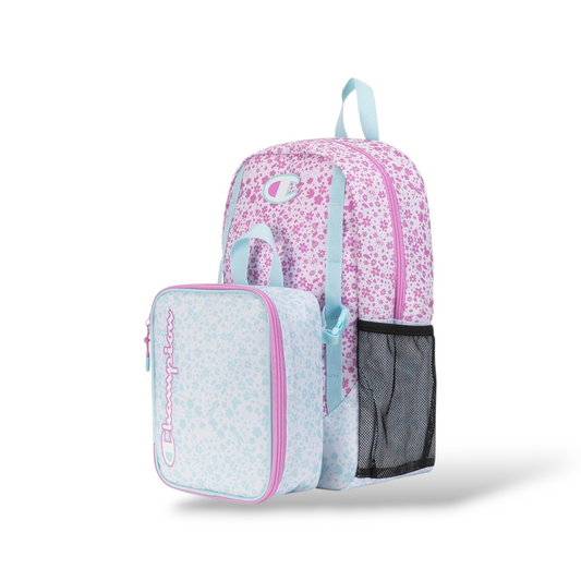Champion - Mode Lunch Kit & Backpack Combo, Pink/Blue, One Size image 0