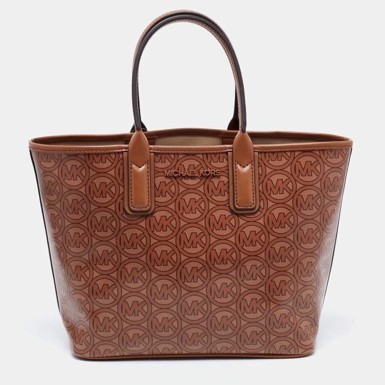 Michael Kors Brown Signature Coated Canvas and Leather Jodie Tote image 0