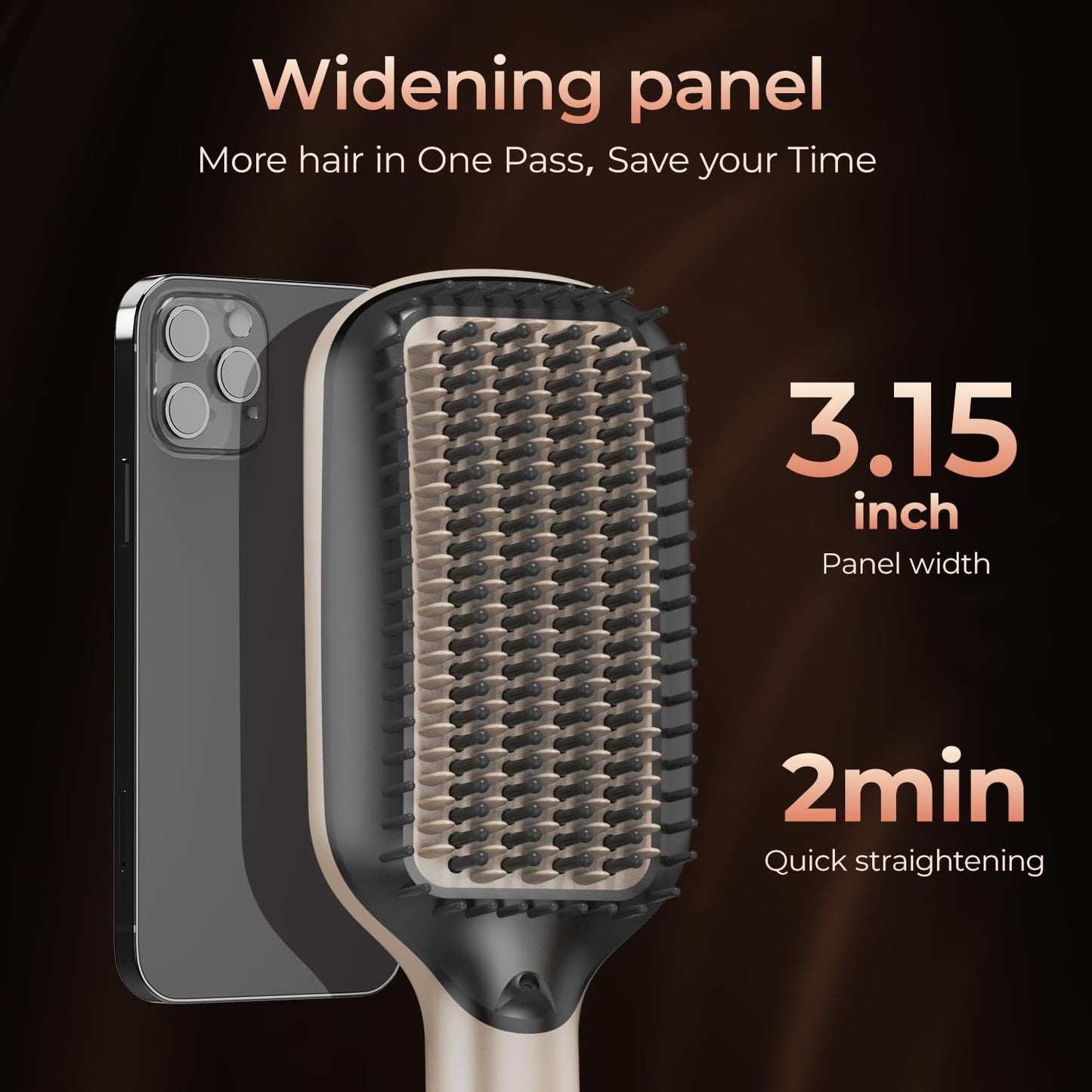 PRITECH - Hair Straightening Brush Ionic image 2