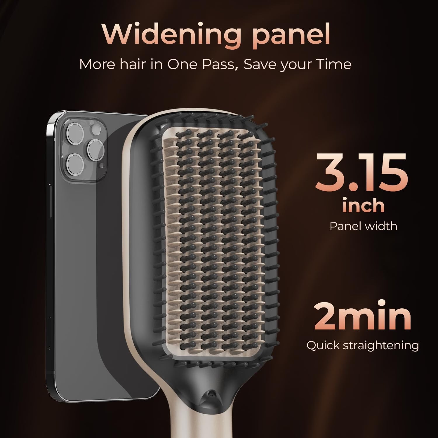 PRITECH - Hair Straightening Brush Ionic image 2