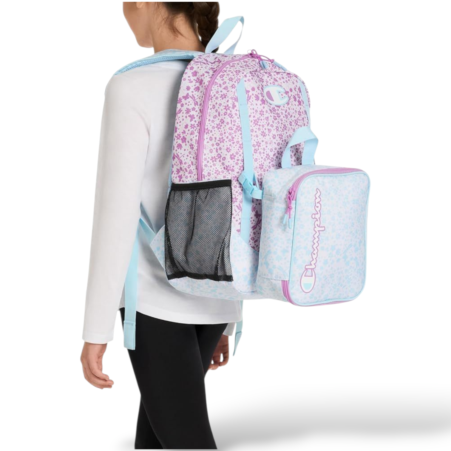 Champion - Mode Lunch Kit & Backpack Combo, Pink/Blue, One Size image 3