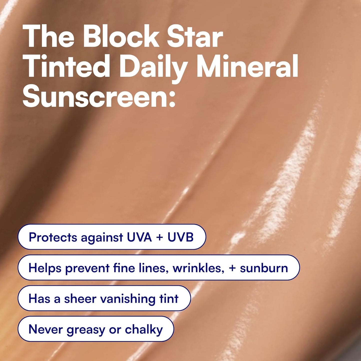 Bliss - Block Star Daily Tinted Mineral Sunscreen with Zinc Oxide, 1.4 fl oz