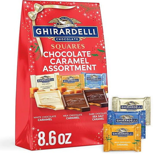 GHIRARDELLI - Chocolate Caramel Assortment Squares, 8.6 oz Bag