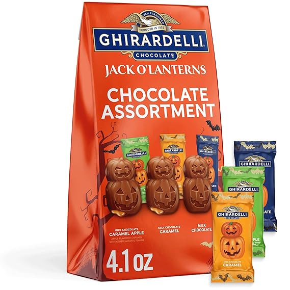 GHIRARDELLI - Jack O’ Lanterns Chocolate Assortment, 4.1 oz Bag