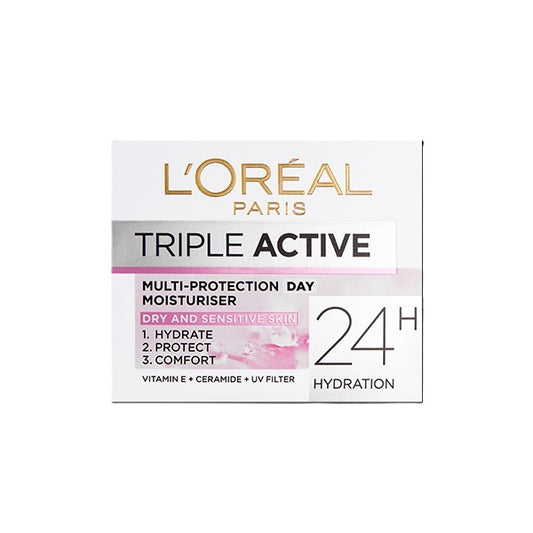 L'Oreal - Triple Active Day Moisturiser Dry & Sensitive Skin