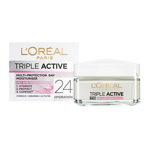 L'Oreal - Triple Active Day Moisturiser Dry & Sensitive Skin