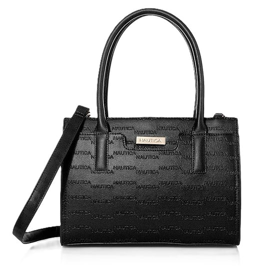 Nautica - Sandy Jr. Top Handel Satchel with Removable Crossbody Strap, Black
