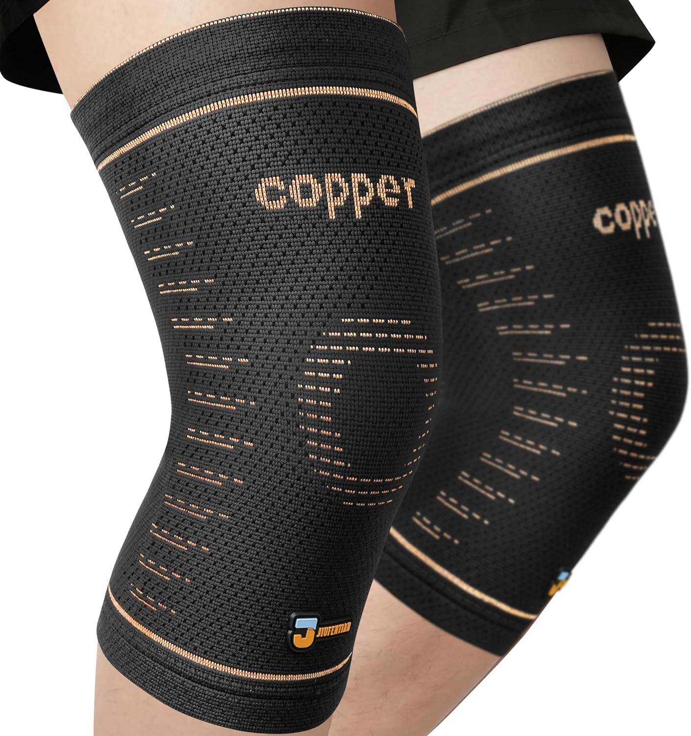 JIUFENTIAN Copper Knee Brace for Women and Men(2 Pack) - Size: Large | Pakistan image 0