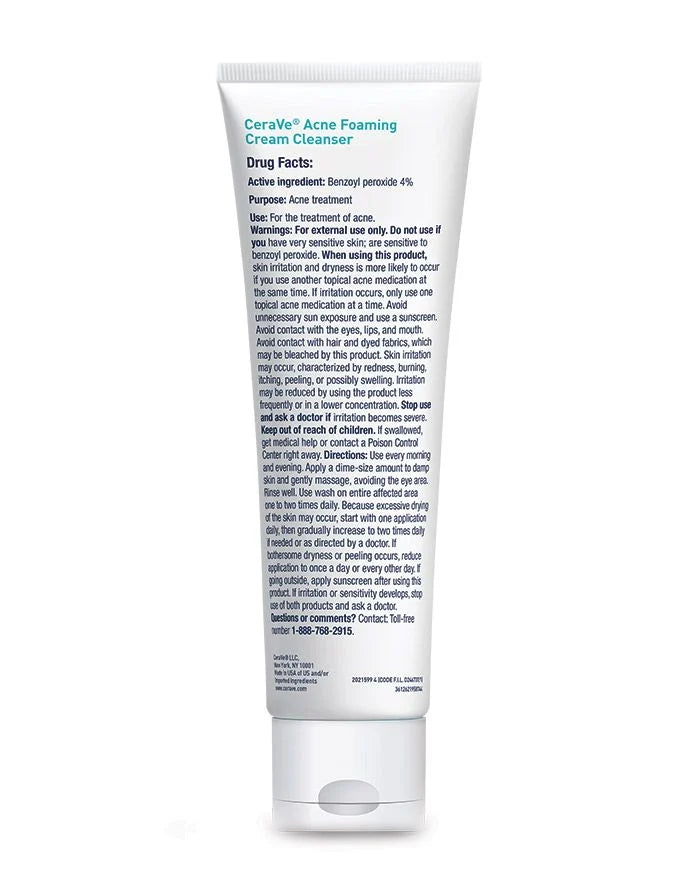 CeraVe - Acne Foaming Cream Cleanser - 5oz image 1