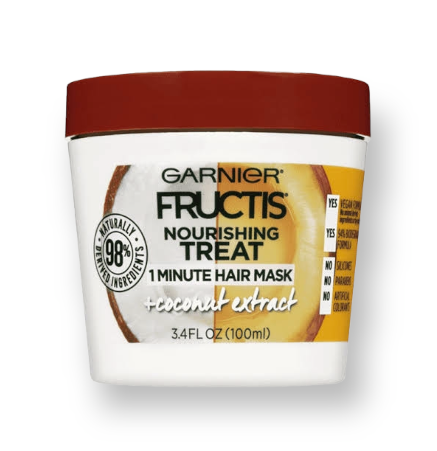 Garnier Fructis Nourishing Treat 1 Minute Hair Mask + Coconut Extract - 100 ml) image 0