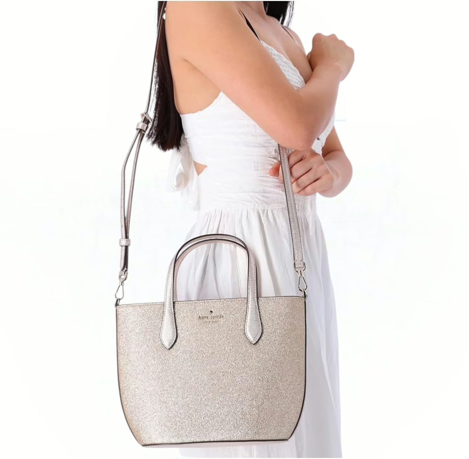 Kate Spade Glitter - Glimmer Small Zip Satchel Crossbody Bag Holiday image 4