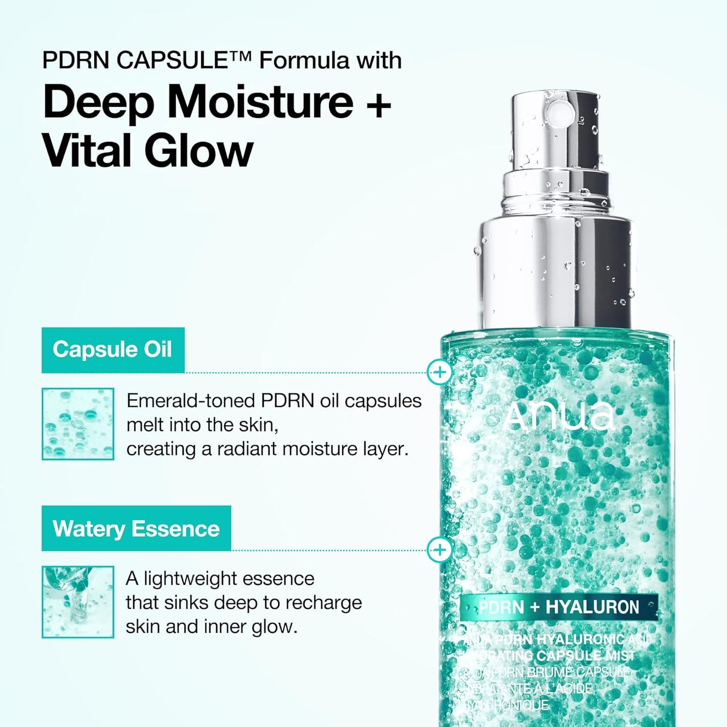ANUA - PDRN Collagen Glow Facial Serum Spray, 3.38 fl oz