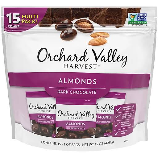 Orchard Valley Harvest - Dark Chocolate Almonds - 15 Pack image 0