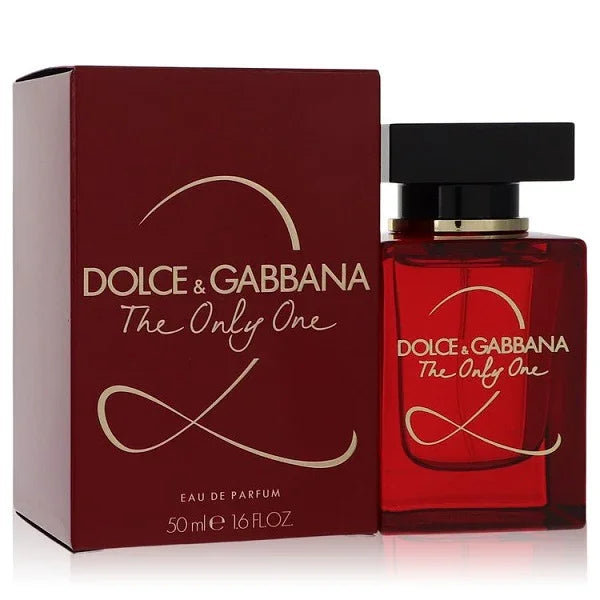 Red Dolce & Gabbana The Only One 2 perfume bottle and box, 50ml eau de parfum