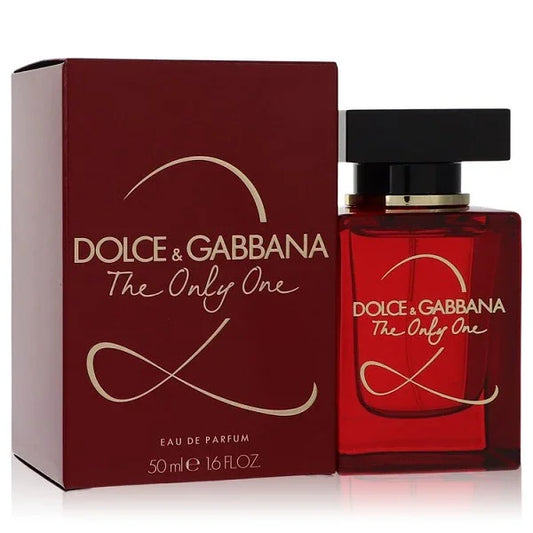 Red Dolce & Gabbana The Only One 2 perfume bottle and box, 50ml eau de parfum