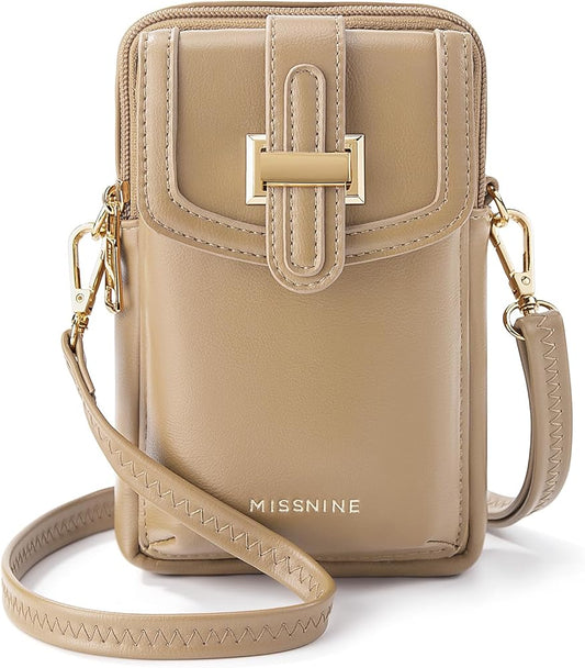 Missnine Small Crossbody Bags for Women Vegan Leather Cell Phone Purses Trendy RFID Wallet Purses with Adjustable Strap | Pakistan image 0