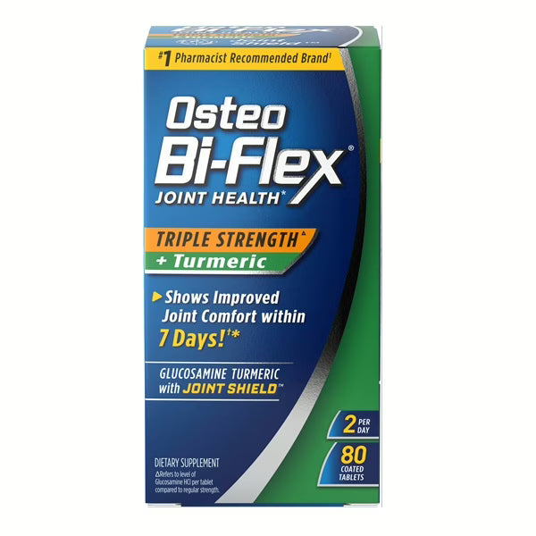 Osteo - Bi-Flex Joint Health (EXP-07/25) - Triple Strength Turmeric (80 Tablets) image 0
