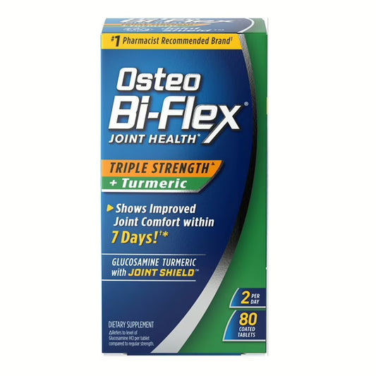Osteo - Bi-Flex Joint Health (EXP-07/25) - Triple Strength Turmeric (80 Tablets) image 0