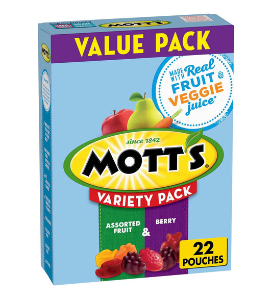 Mott's Fruit Flavored Snacks, Variety Value Pack, Gluten Free, 22 ct image 0