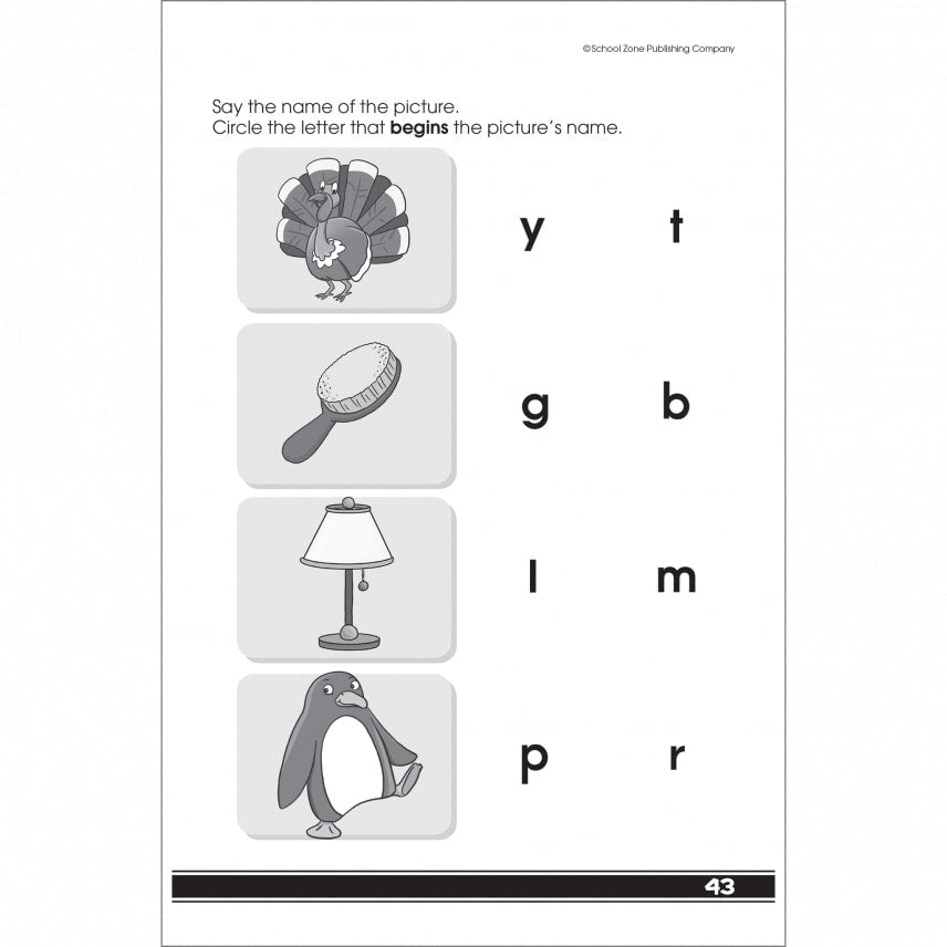 School Zone Get Ready For Kindergarten Grades P-K Workbook image 1