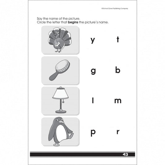 School Zone Get Ready For Kindergarten Grades P-K Workbook image 1