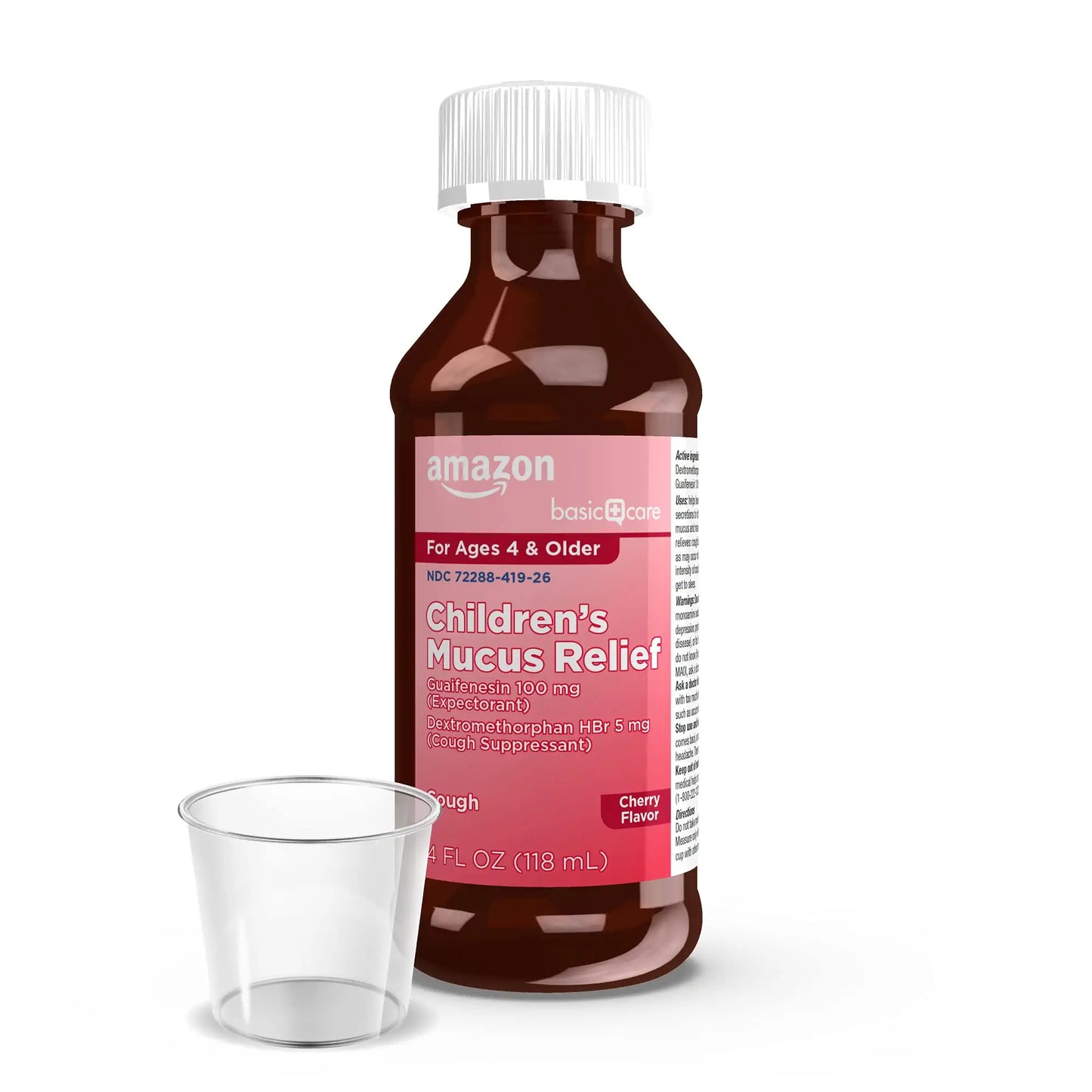 Amazon Basic Care - Children's Mucus Relief - Cough Syrup - 100mg image 3
