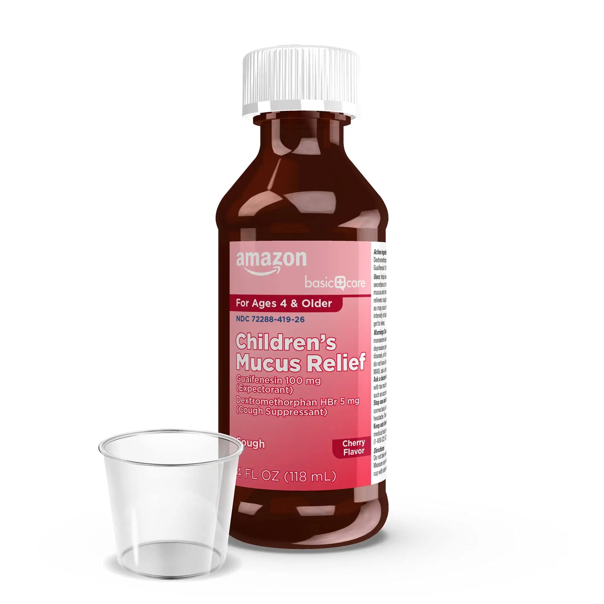 Amazon Basic Care - Children's Mucus Relief - Cough Syrup - 100mg image 3