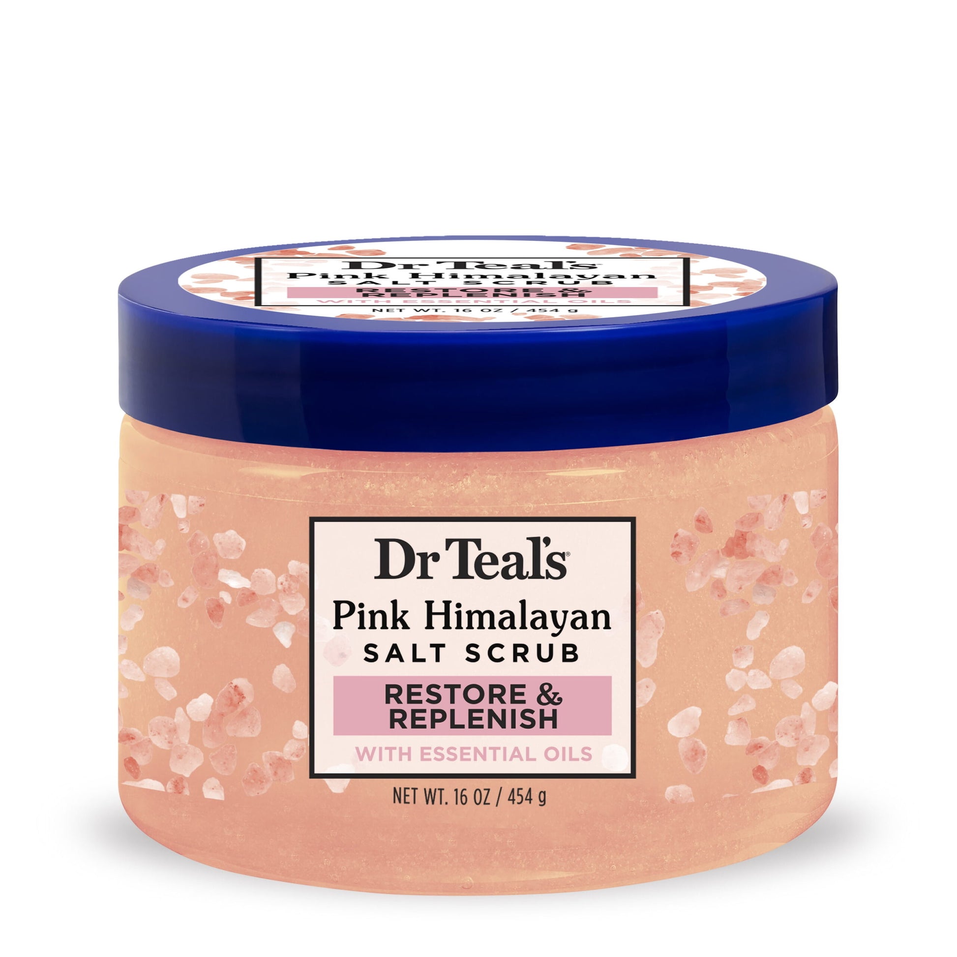 Dr Teal's Restore & Replenish Pink Himalayan Salt Scrub with Pure Epsom Salt & Essential Oils | Pakistan image 0