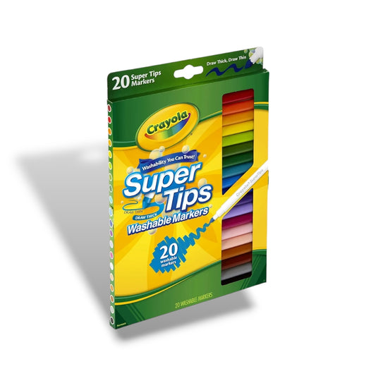 Crayola® Washable Markers, Super Tip, Assorted Colors, Box Of 20 | Pakistan image 0