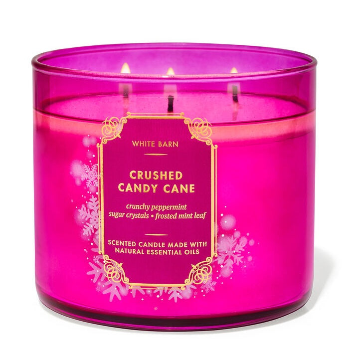 Bath & Body Works - Crushed Candy Cane 3-Wick Candle
