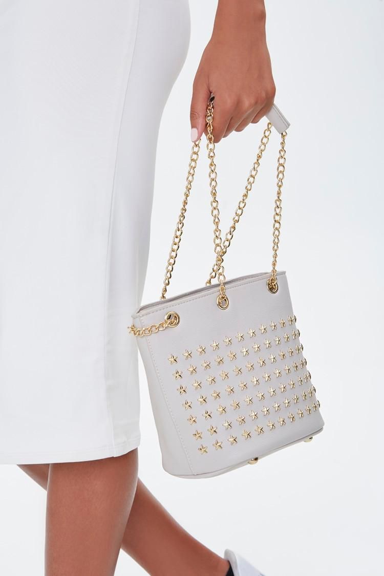 Forever 21 - Star Studded Tote Bag - White image 1