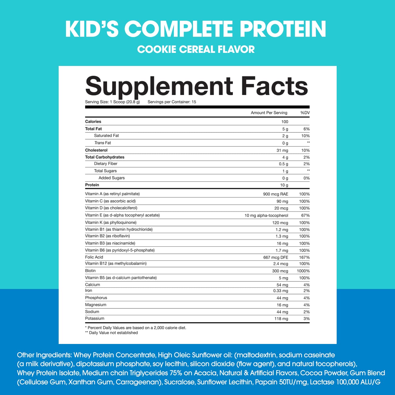 Obvi - Kid's Complete Protein - Cookie Cereal - 309gms image 4