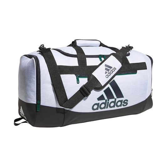 adidas - Unisex Adult Defender 4 Medium Duffel Bag Duffel Bag - Jersey White/Legend Ink Blue/Black image