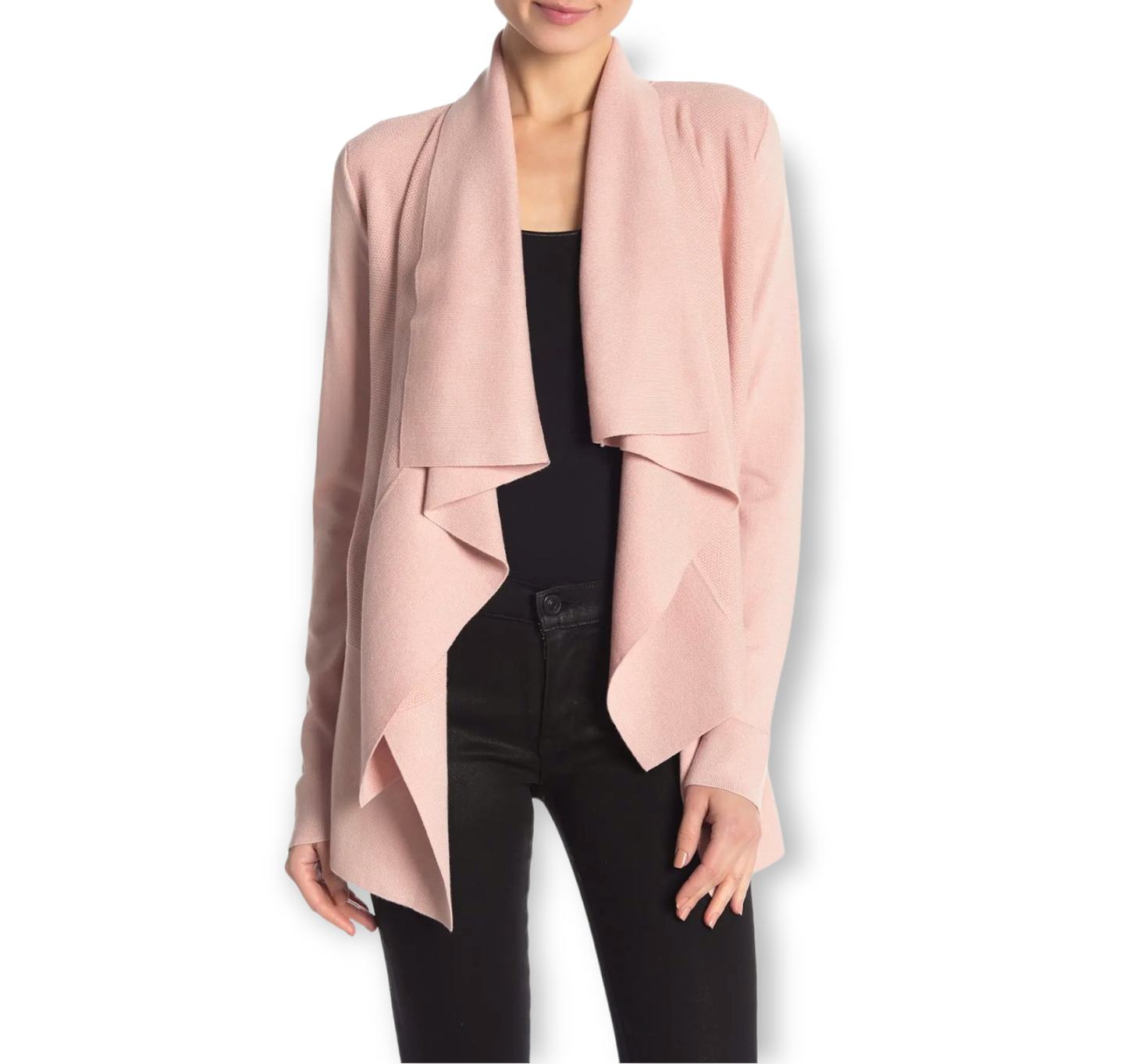 Cyrus - Drape Front Cardigan - Large image