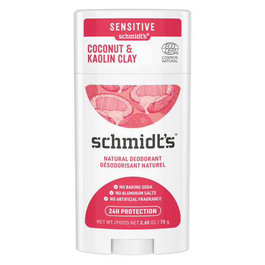 Schmidt's - Natural Deodorant, Sensitive, Coconut & Kaolin Clay image 0