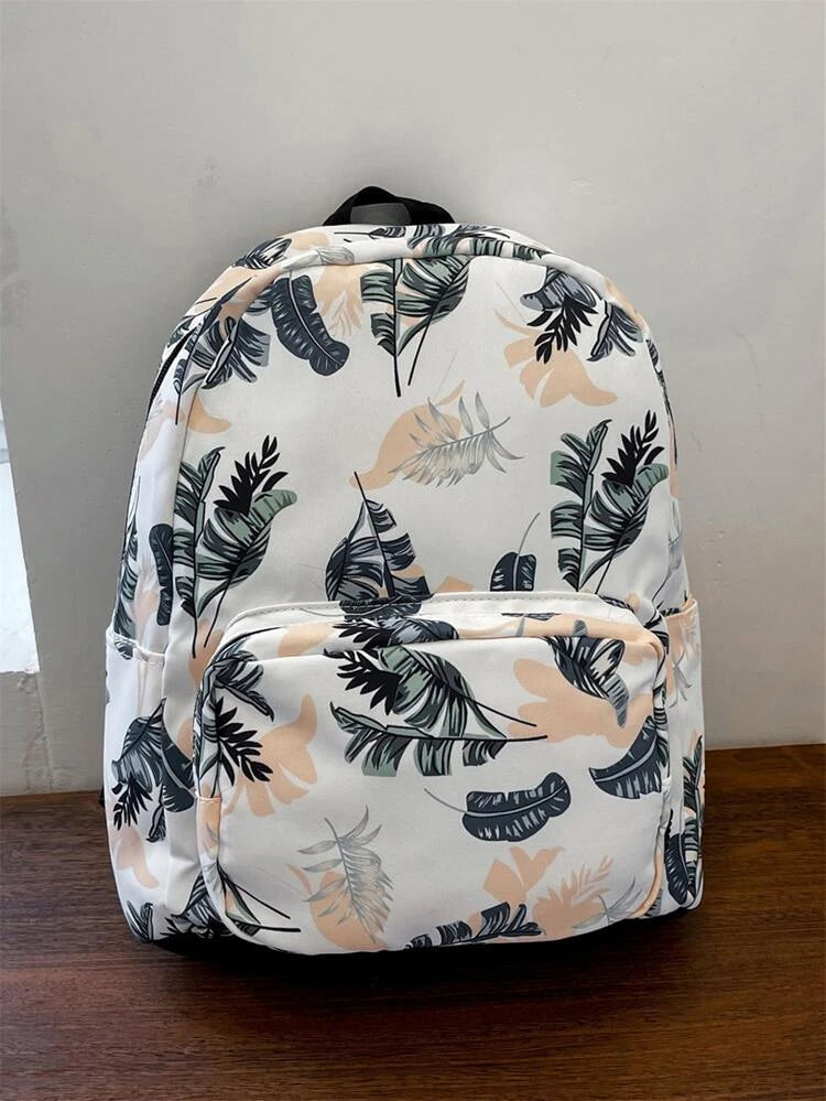 Shein - Leaf Graphic Classic Backpack image 0