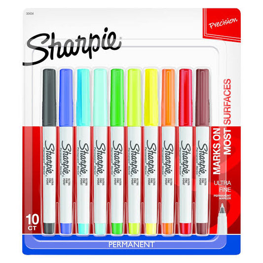 Sharpie Ultra Fine Permanent Assorted Markers 10 Pack image 0