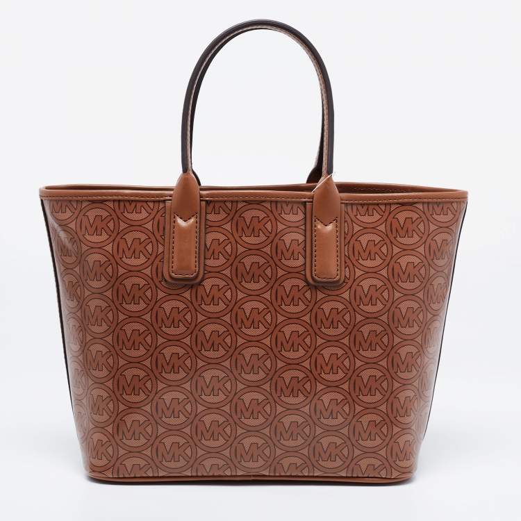 Michael Kors Brown Signature Coated Canvas and Leather Jodie Tote image 2