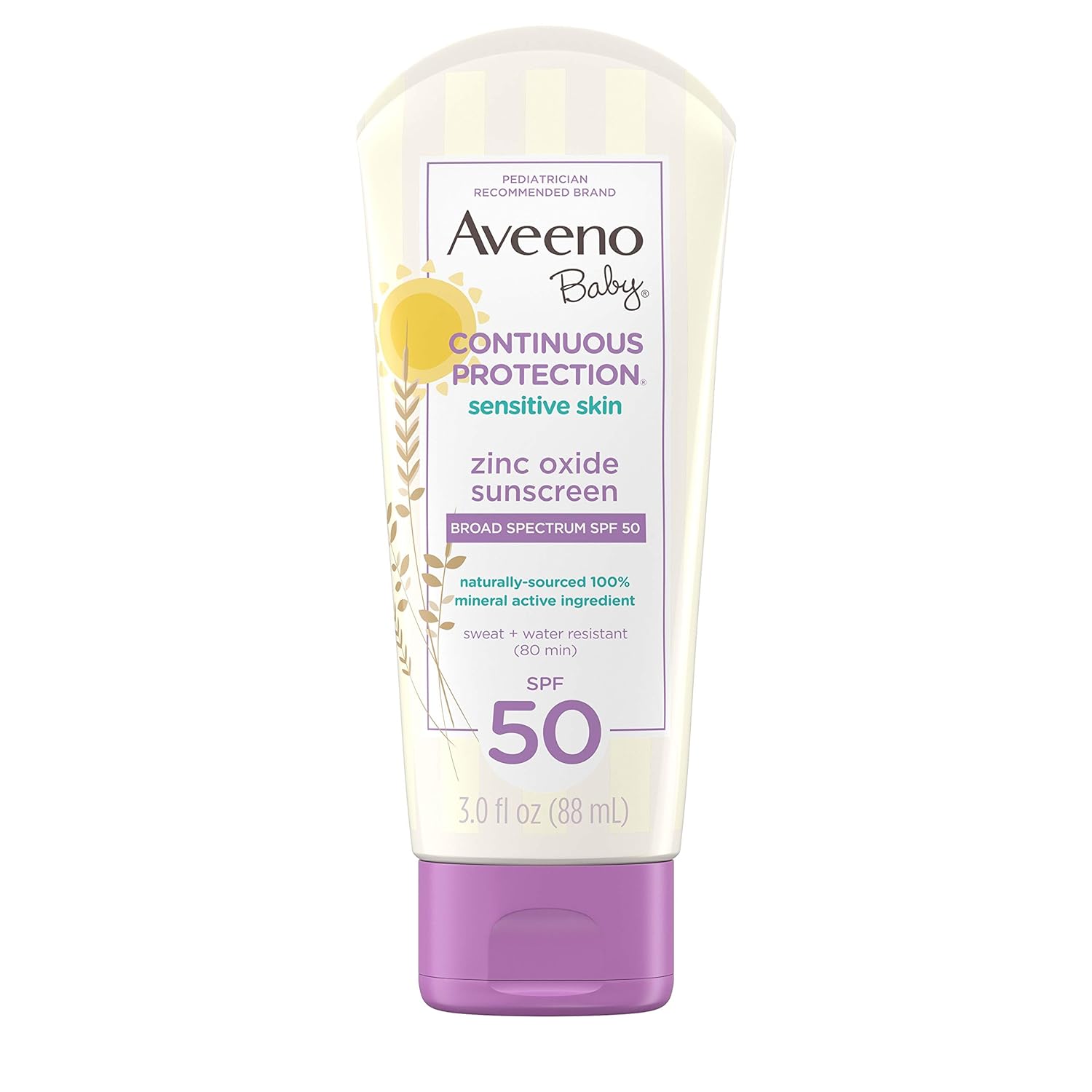 Aveeno Baby - Continuous Protection Zinc Oxide Mineral Sunscreen SPF 50 image 0