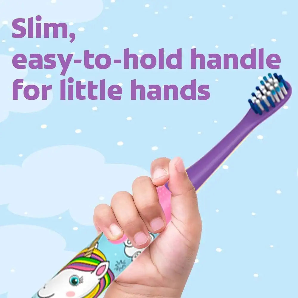 Colgate Battery Operated Electric Toothbrush for Kids Ages 3+, Extra Soft, Unicorn image 2