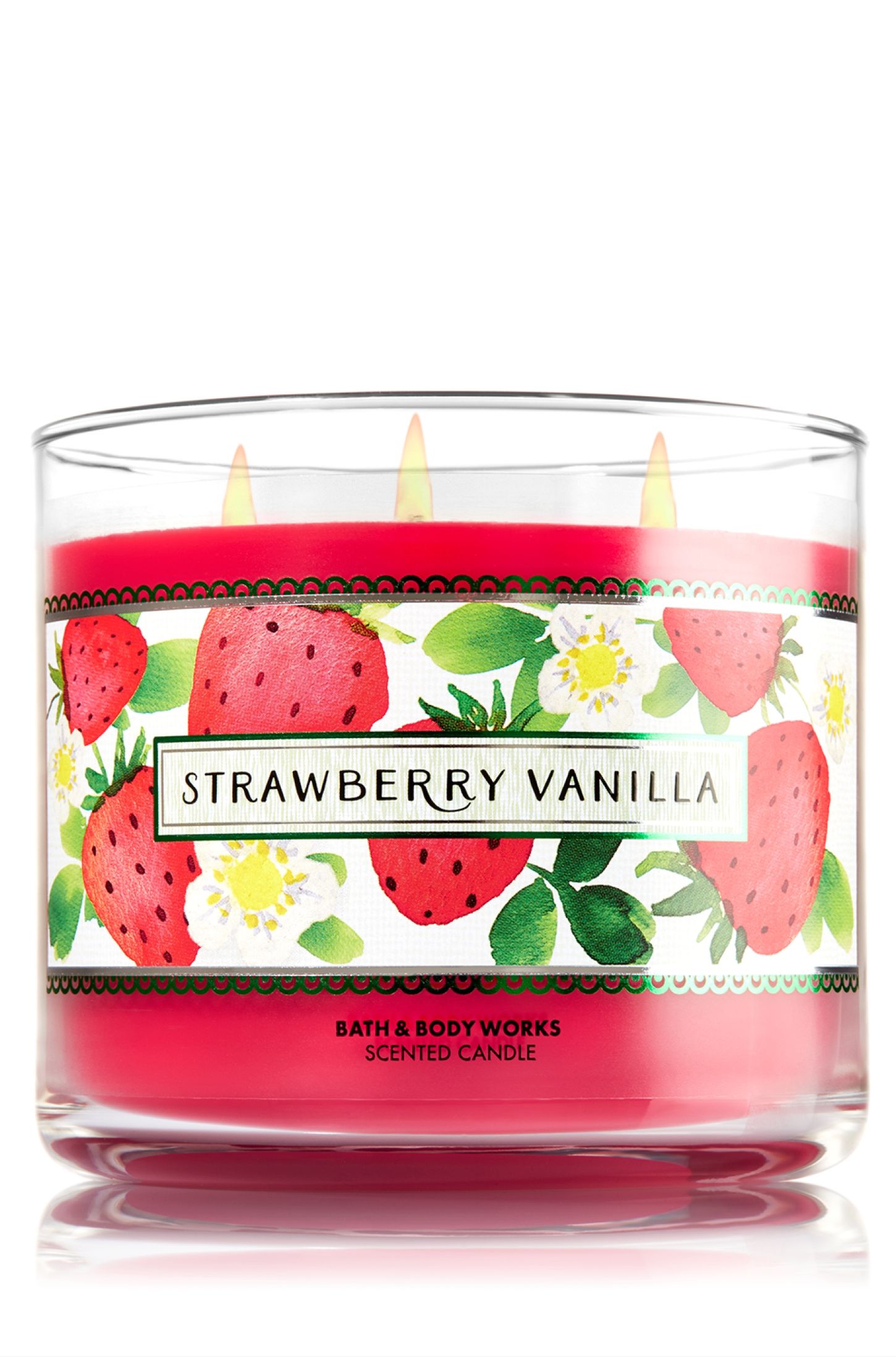 Bath & Body Works Candle - Strawberry Vanilla image 0