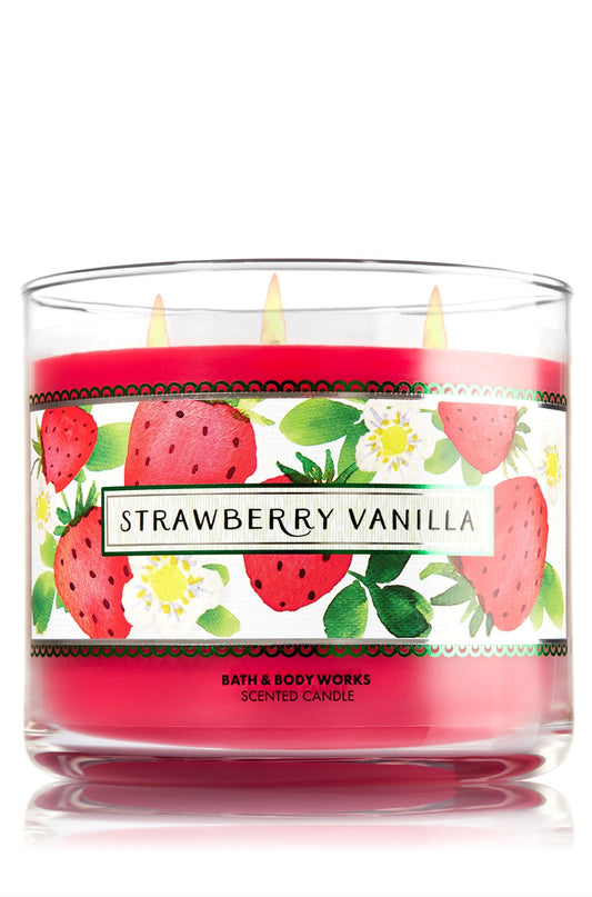 Bath & Body Works Candle - Strawberry Vanilla image 0
